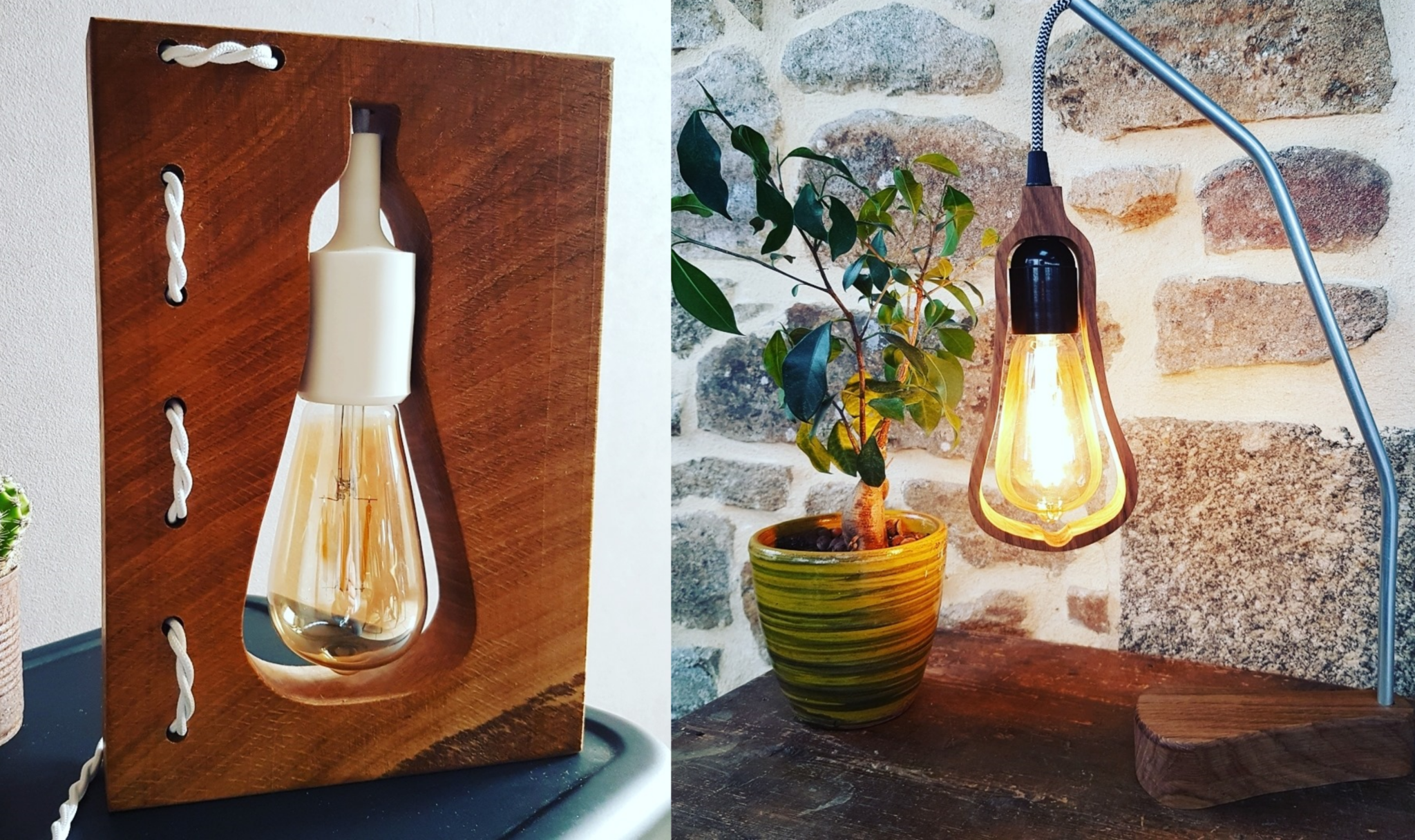 lampe en bois